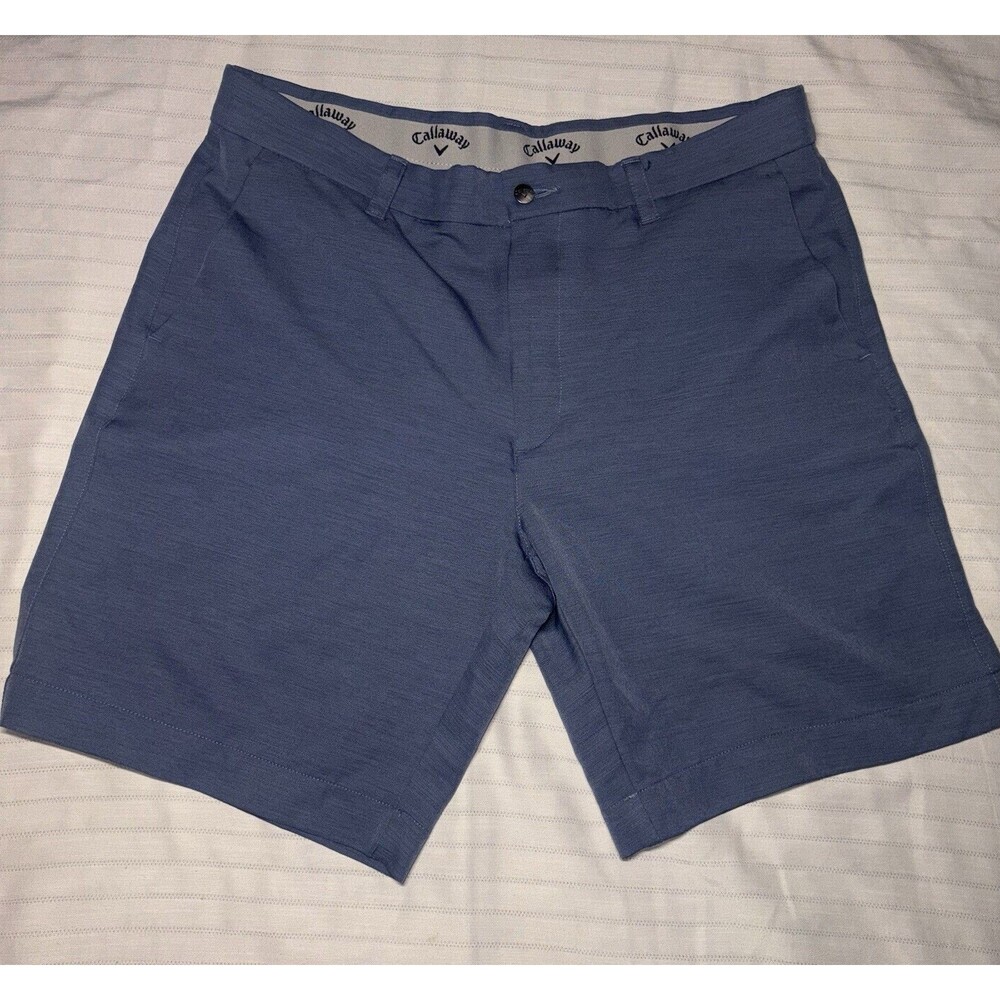 Callaway Golf Shorts Mens 38 Blue Heathered Stretch Performance Activewear